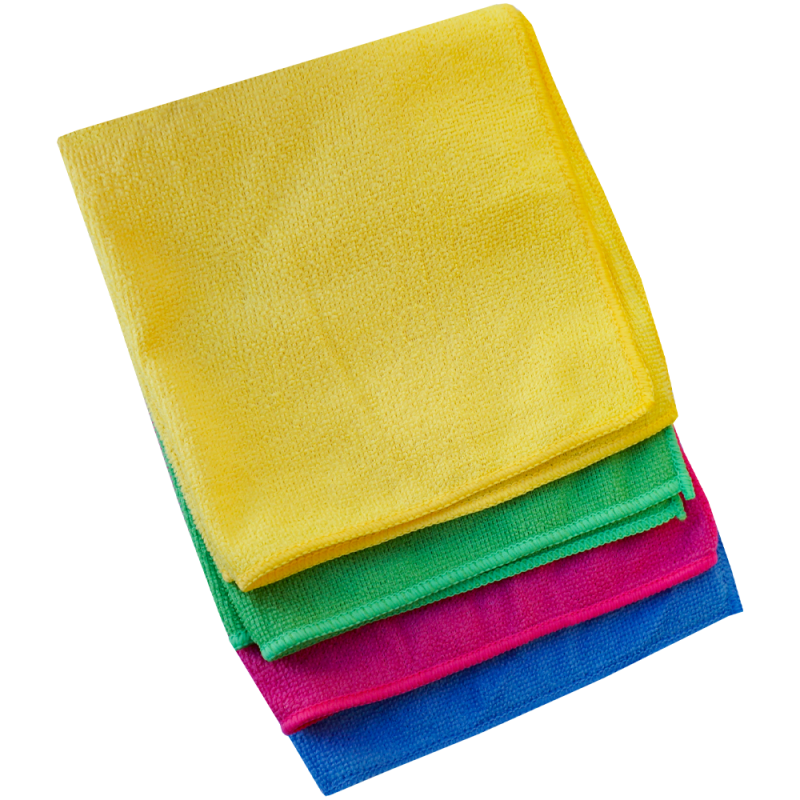 Set 4 lavete din microfibra, color, 40 x 40 cm, Hunter - Indeparteaza eficient praful si murdaria
